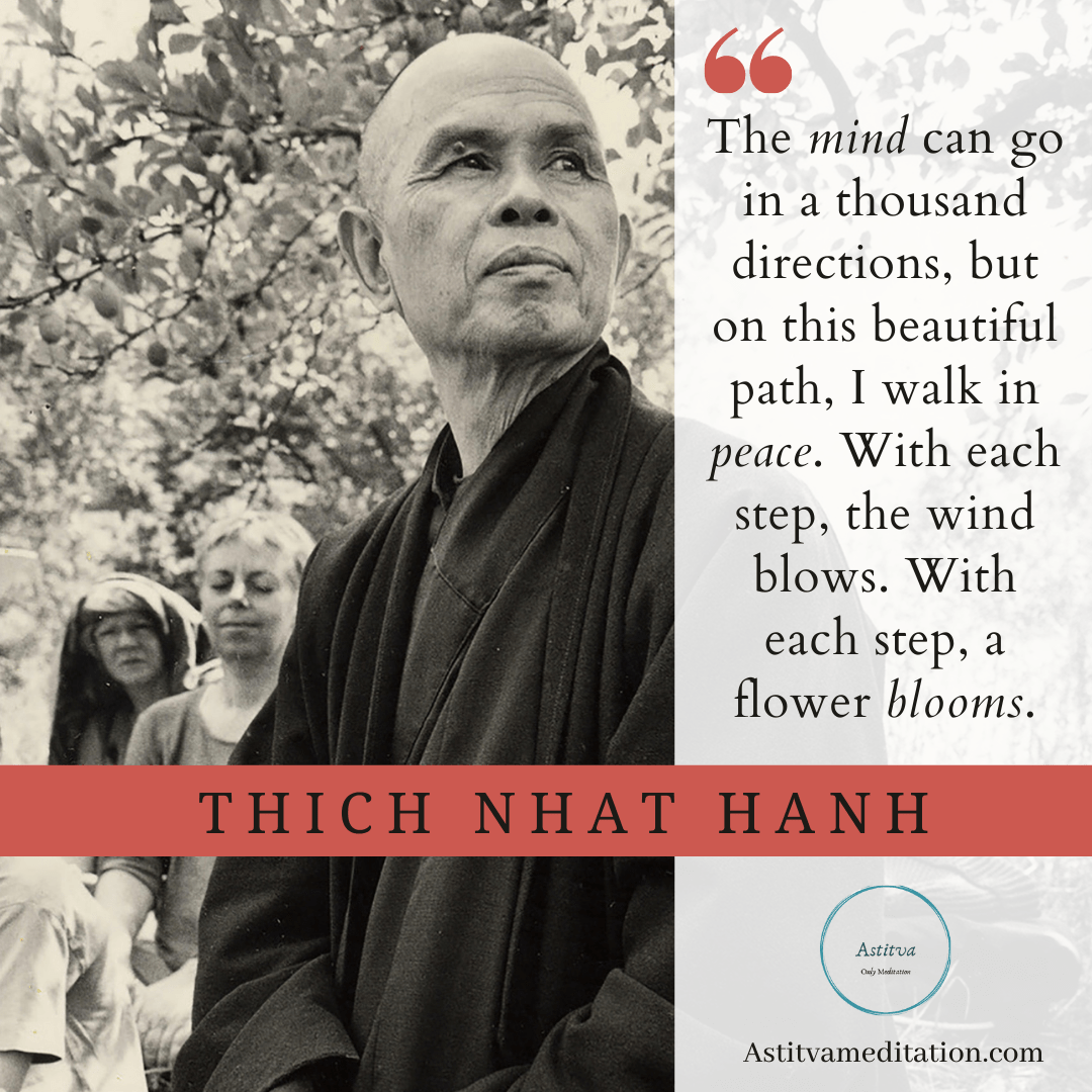With each step, a flower blooms ~ Thich Nhat&nbsp;Hanh