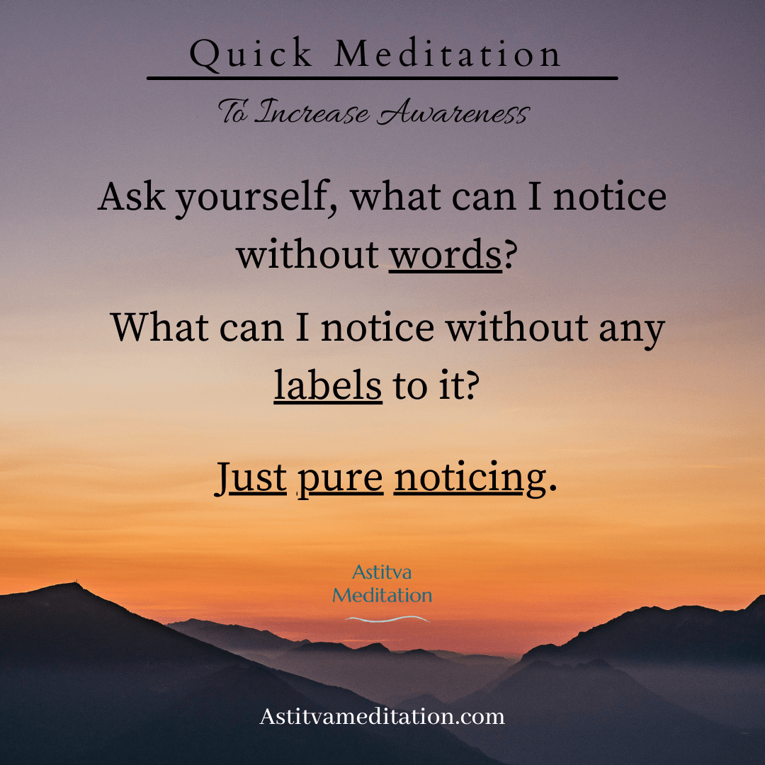 Quick Meditation ~&nbsp;Noticing