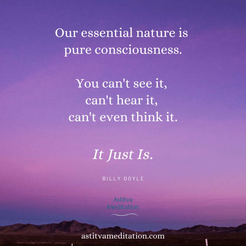 Our essential nature is 🌺pure consciousness. It Just Is ~ Billy&nbsp;Doyle